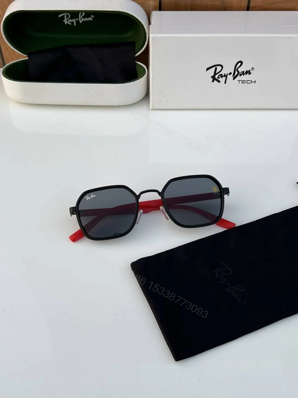 View 2 of First Copy RayBan 8810 Black Sunglasses