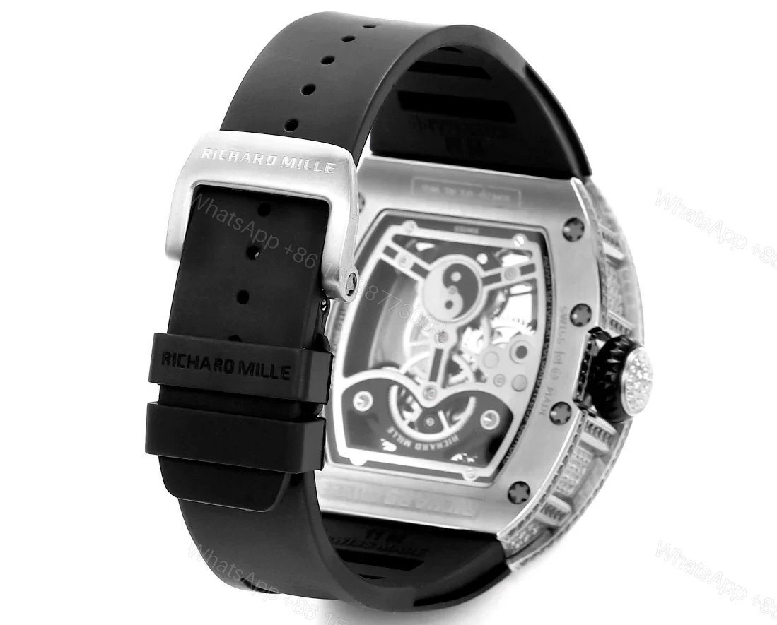 View 8 of Richard Mille RM26-01 Panda Tourbillon Watch Diamond Set Giant Panda Bamboo Forest Art Dial 18K White Gold Mechanical Luxury Edition RM26-01-PND-ART