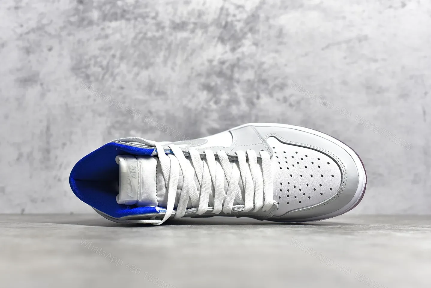 View 7 of Air Jordan 1 Retro High Zoom White Racer Blue Reps