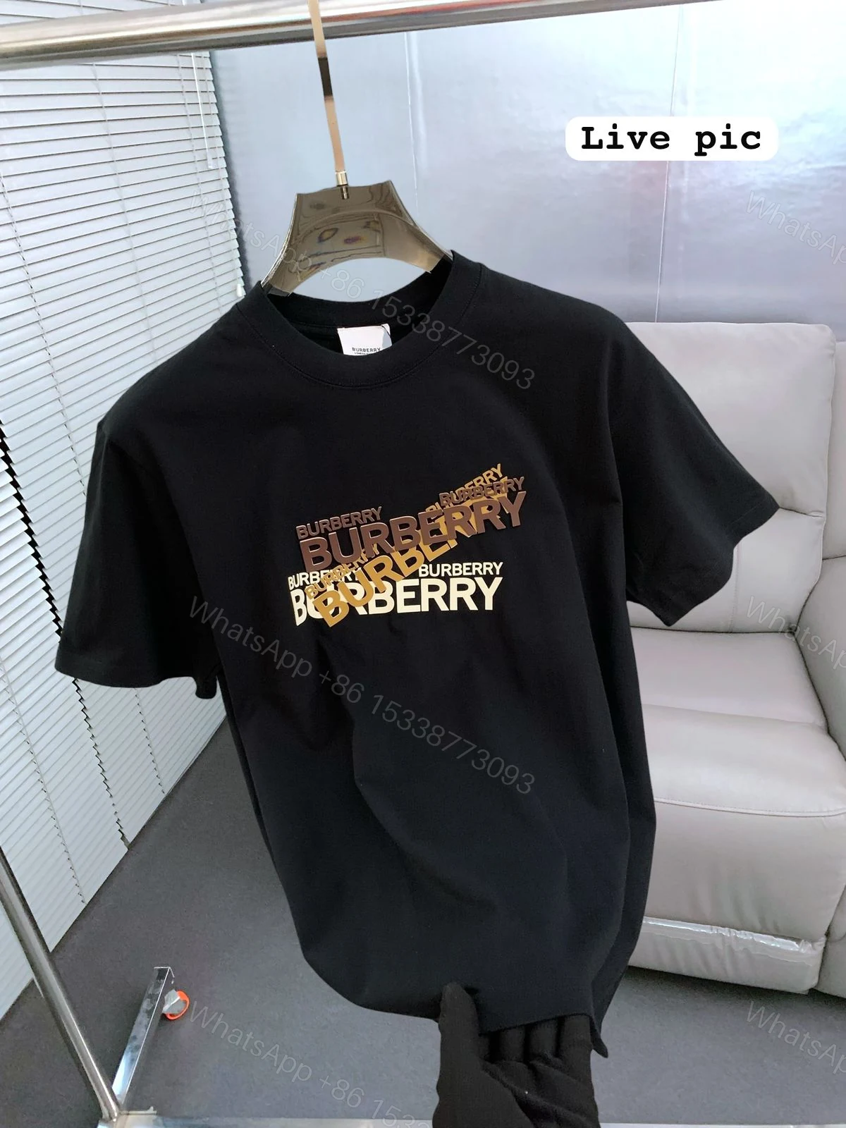View 11 of FIRST COPY BURBERRY DESIGNER ROUND NECKS SUMMER T-SHIRT