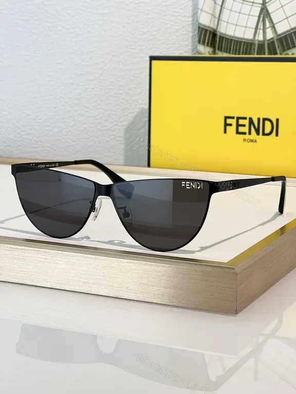 View 6 of Fendi Monogram Shield Sunglassesâ€”Lux Comfort, UV400 Protection