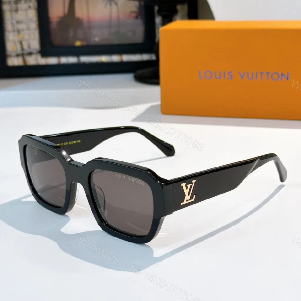 View 3 of Bold Tortoishell Sunglasses with LV Detail: Everyday Luxury Elevation