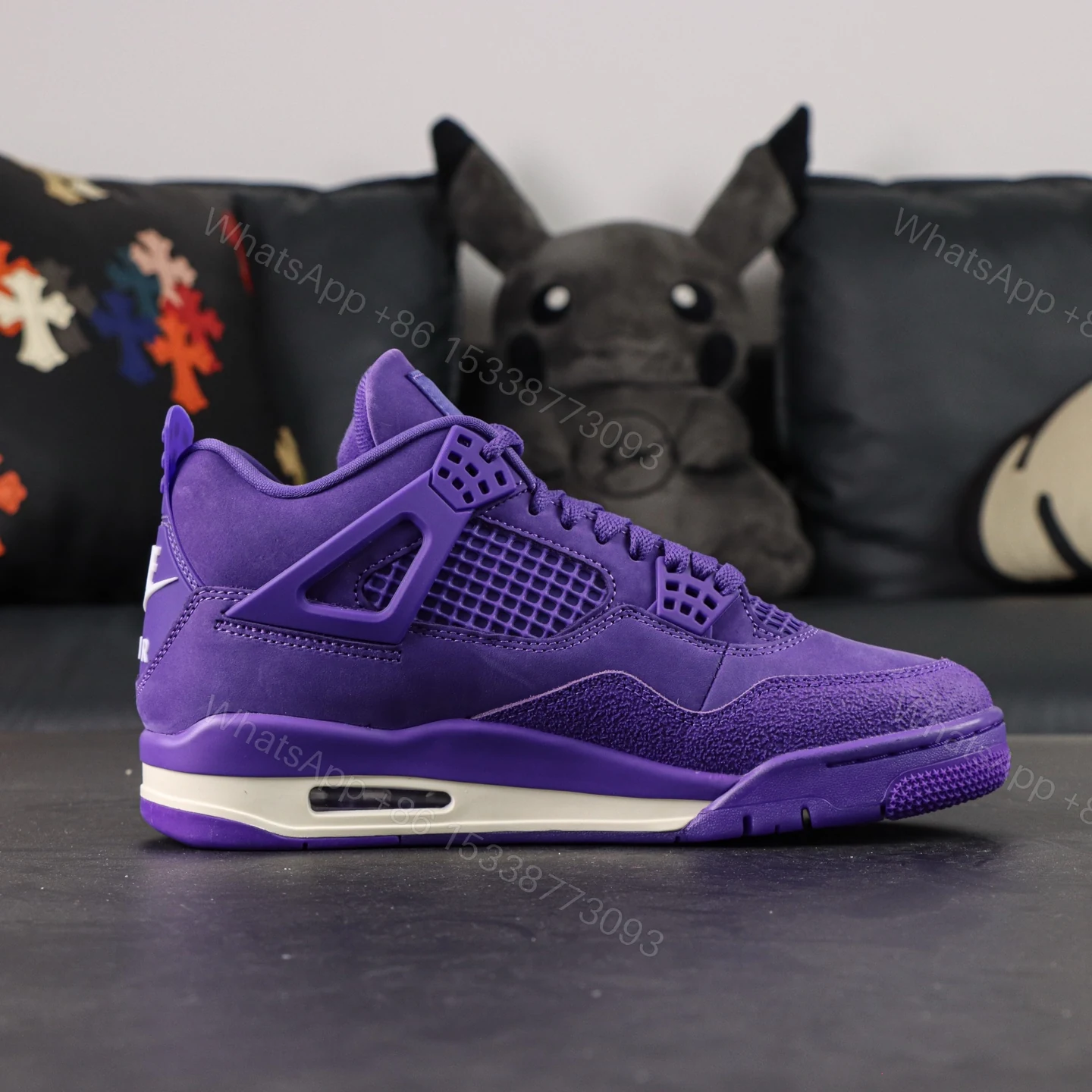 View 2 of Jordan 4 Retro Nigel Sylvester Brick by Brick Purple
