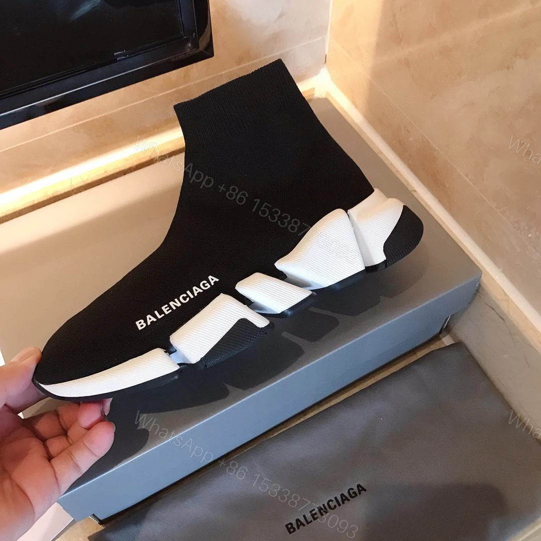 View 3 of BALENCIAGA SPEED 2020 TRAINER BLACK WHITE – BB51
