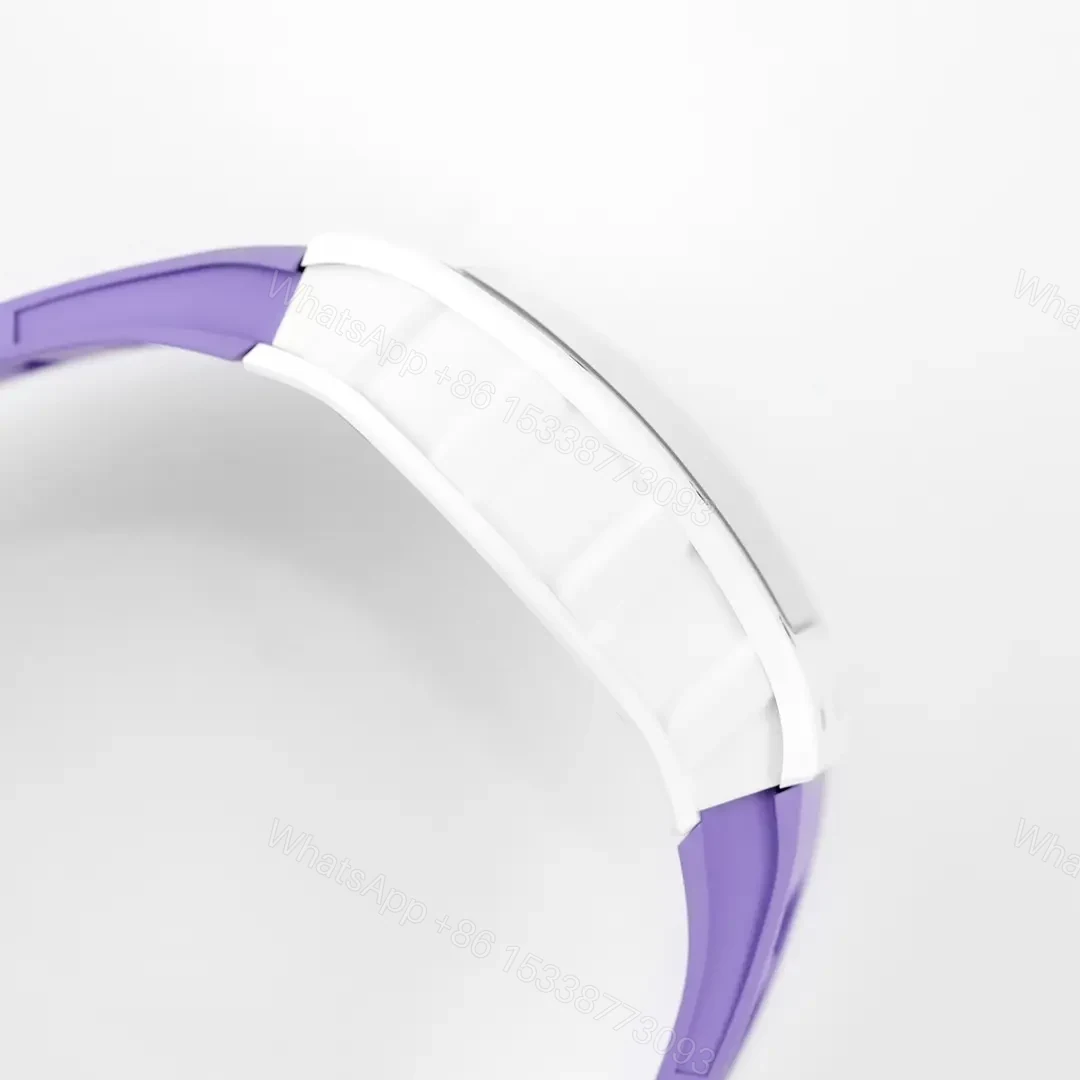View 3 of APS Factory – KU+ KV-V5 White Ceramic Watch Purple Strap – KU+ KV-V5 Black Ceramic Watch Purple Strap