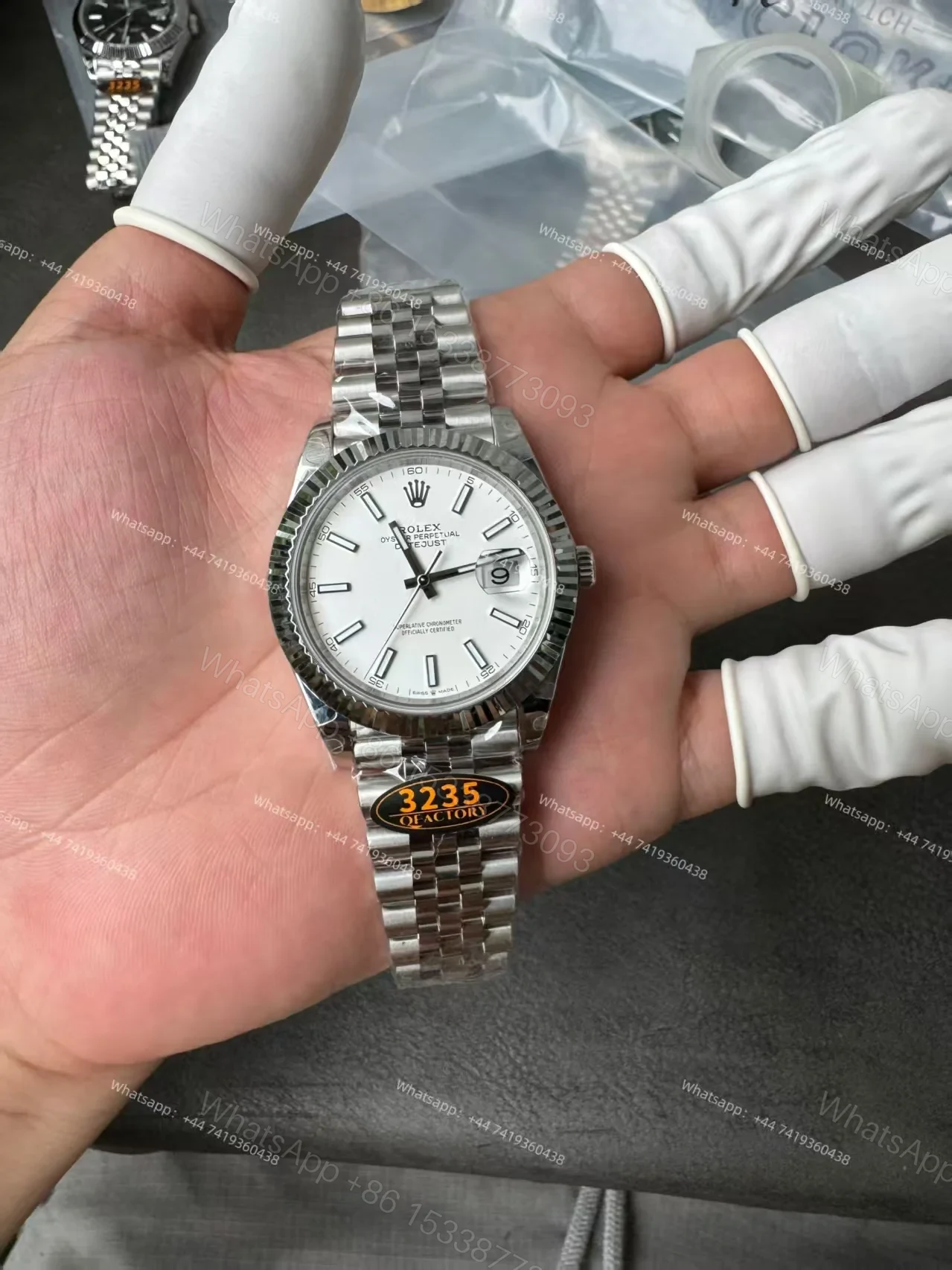 View 2 of Rolex Datejust M126334-0010 1:1 Replica White Dial Jubilee 41MM 3235 Movement Super Clone Watch