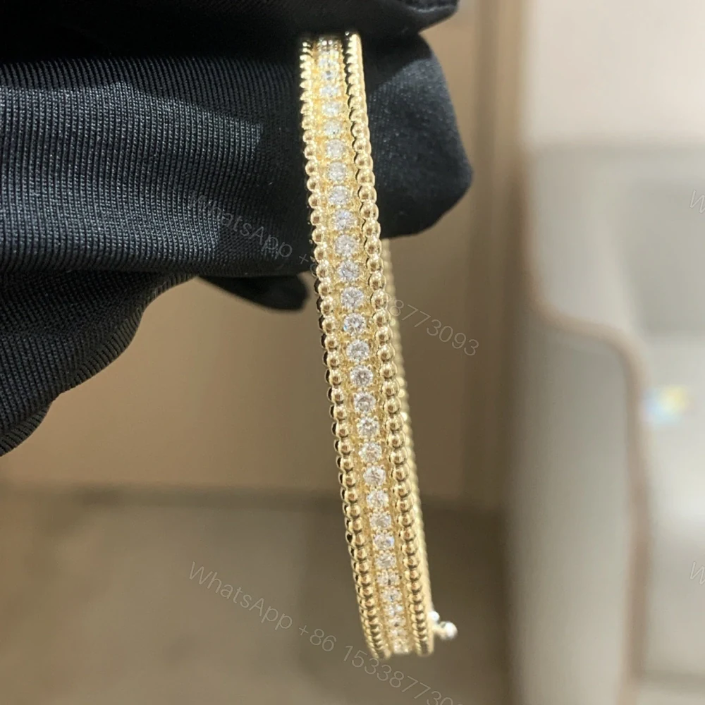 View 4 of 高仿首飾VanCleef&Arpels*RP27A00單排鑲鑽黃金手鐲