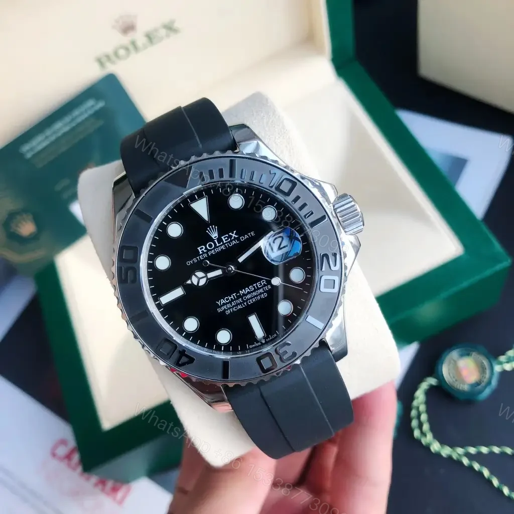 View 3 of Fake Rolex Yacht-Master 42 White Gold Replica 226659-0002