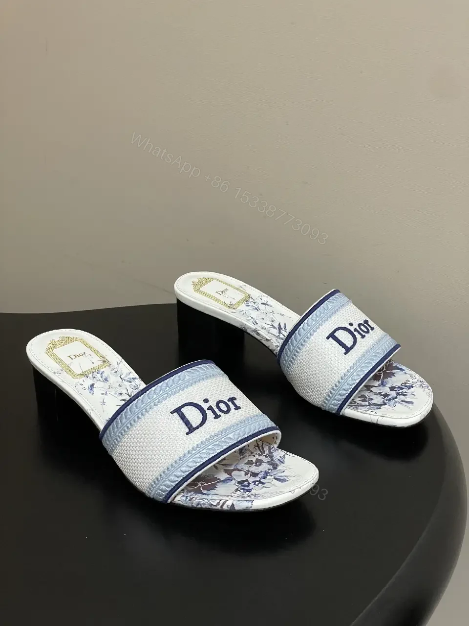View 7 of Linen Floral-Print Slides, Luxe Comfort, Unisex Fashion Sandals