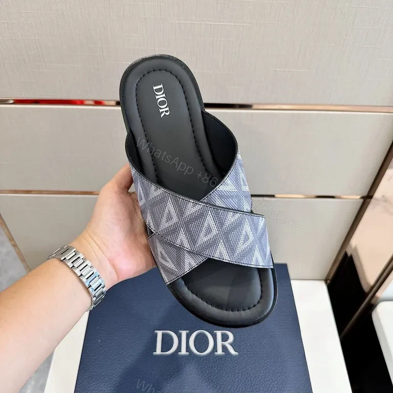 View 6 of Geometric Dior Slide: Modern Luxury Comfort Footwear