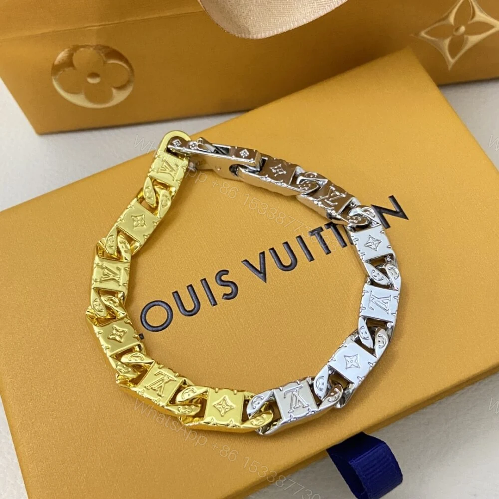 View 3 of Louis Vuitton Monogram Tied Up Bracelet Gold And Silver M1306L
