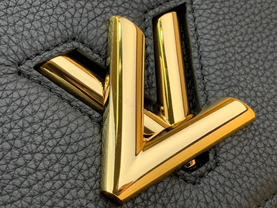 View 5 of Louis Vuitton LV Twist Handle Replica Woman’s Black Handbags 17x25x11cm