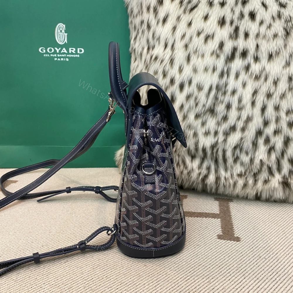View 4 of 高仿Goyard*ALPIN3經典老花滿印雙肩包深藍免檢版