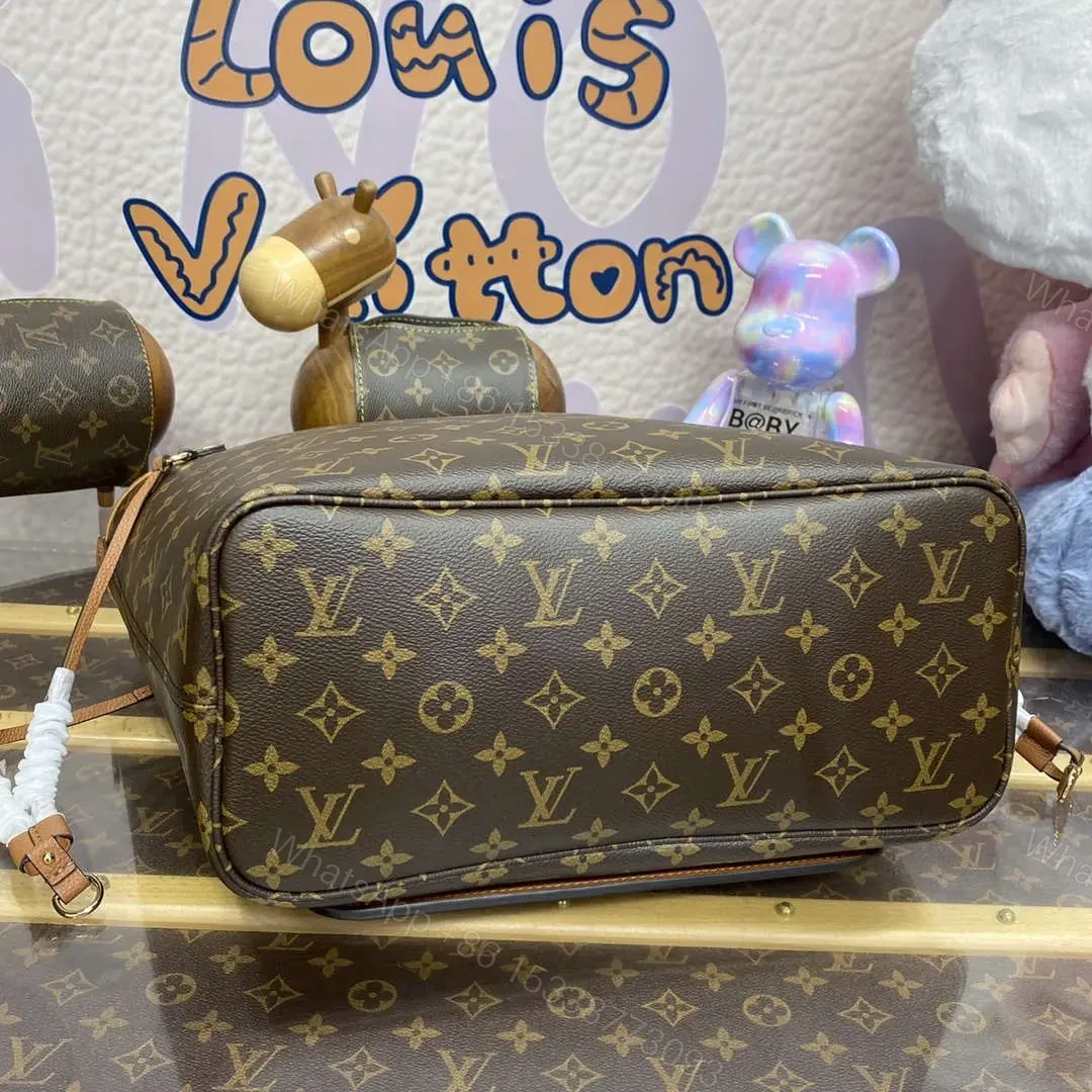 View 5 of LV M12061 Louis Vuitton Reversible Neverfull Inside Out MM Handbag Brown
