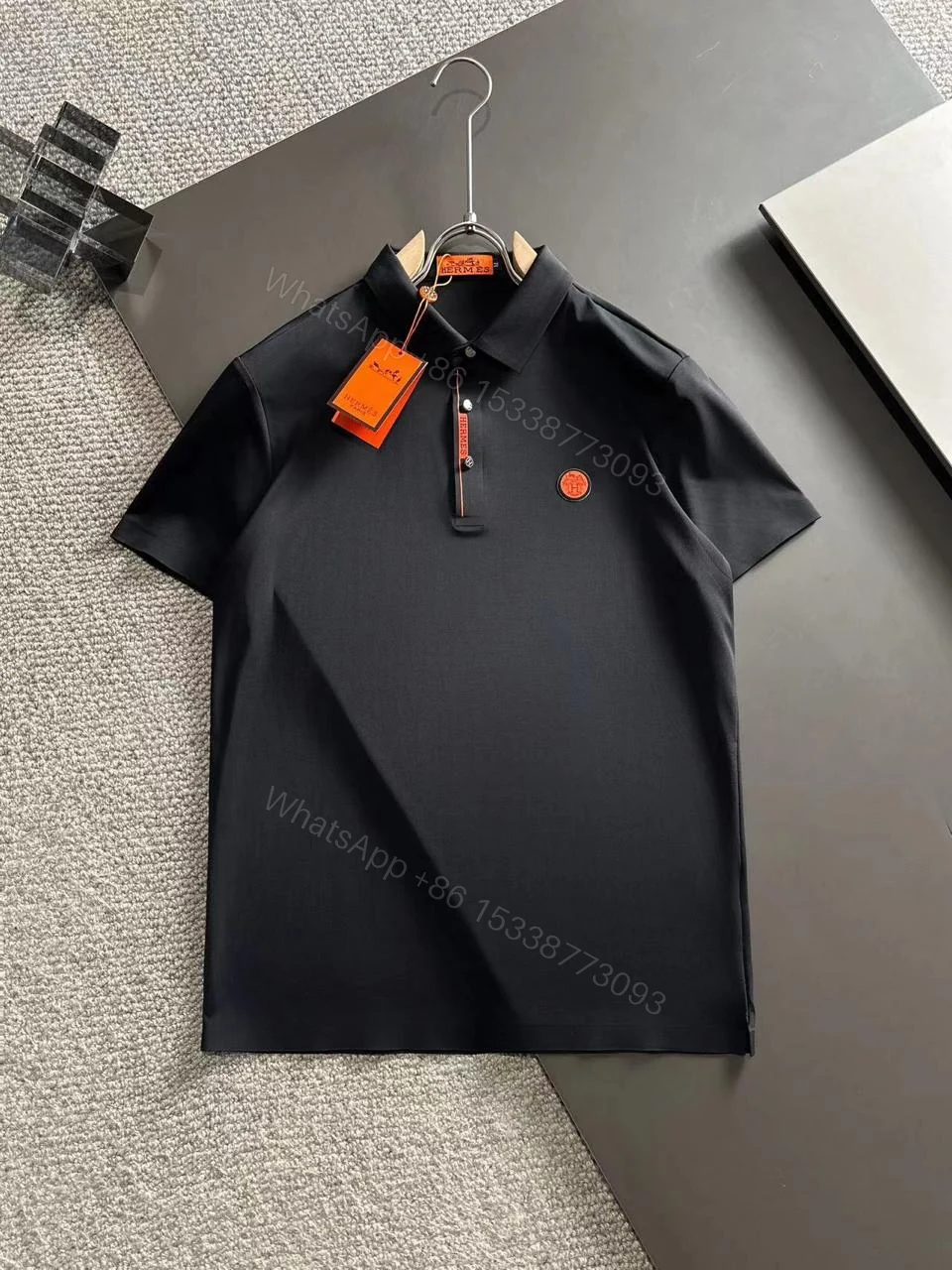View 2 of FIRST COPY HERMES IMPORTED LYCRA POLOS T-SHIRT
