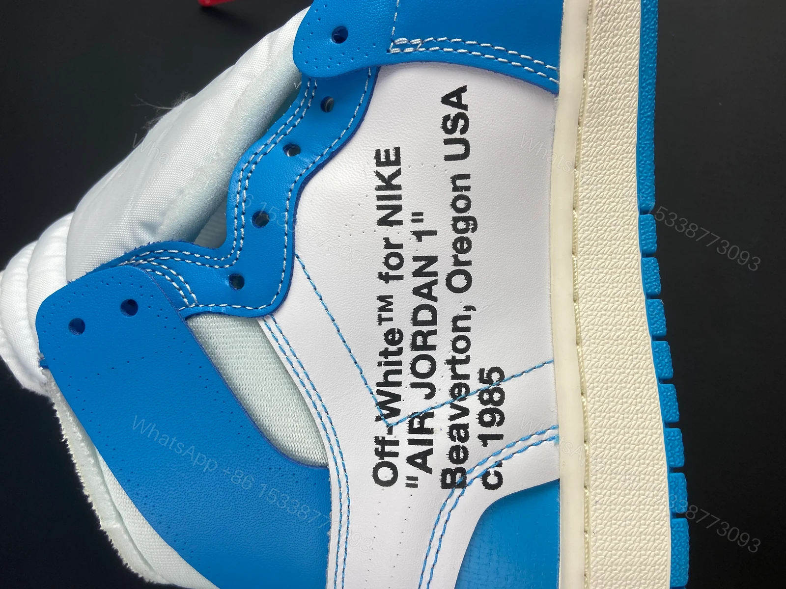 View 5 of Jordan 1 Retro High Off-White University Blue