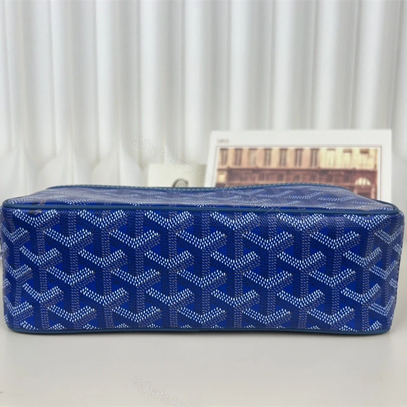 View 8 of 高仿Goyard*CAPVEP6相機郵差包藍色小號免檢版