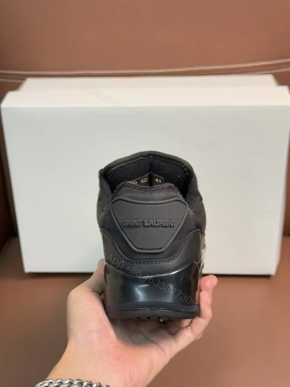 View 3 of Black Leather Modern Sneaker + All-Day Comfort + Men's Shoes
