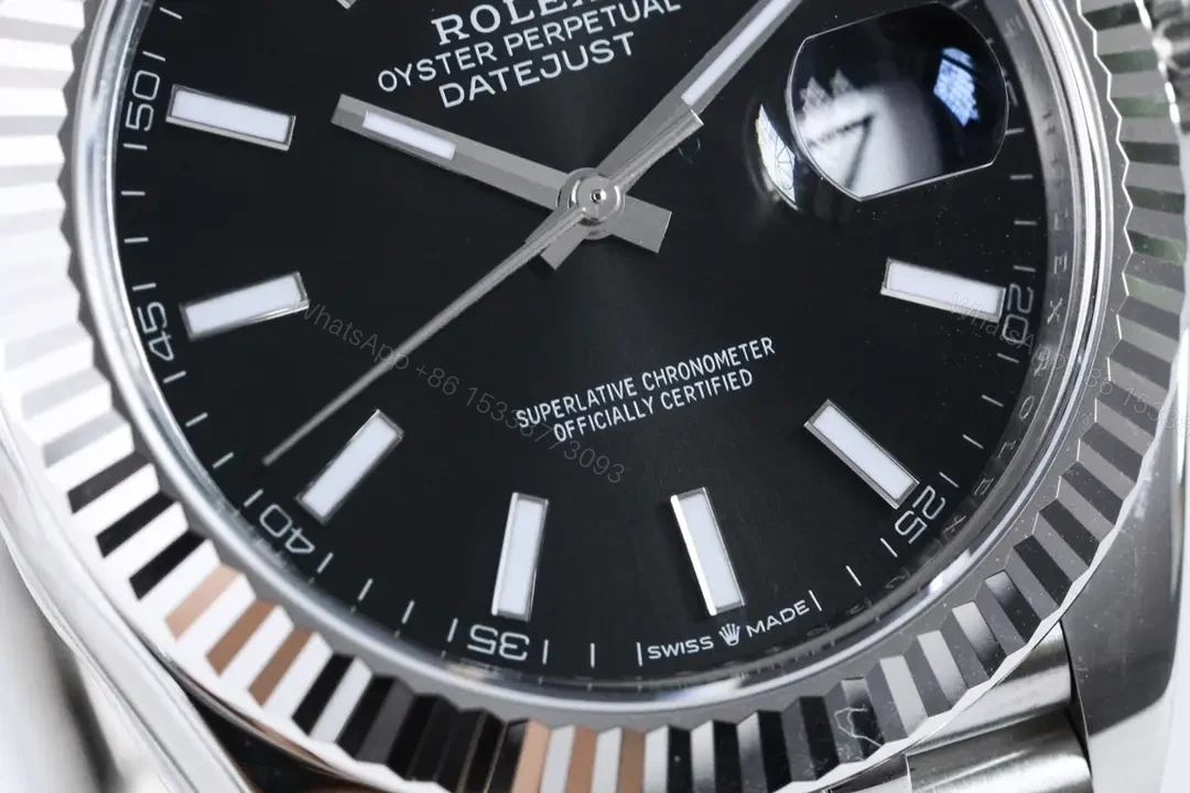 View 5 of Rolex Datejust 36 Stainless Steel Fluted Jubilee Black Dial 116234-0085