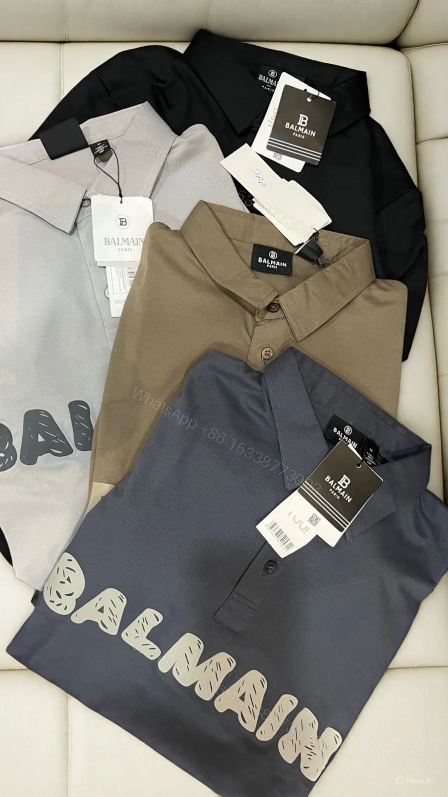 View 2 of FIRST COPY Balmain Collar neck T-Shirt