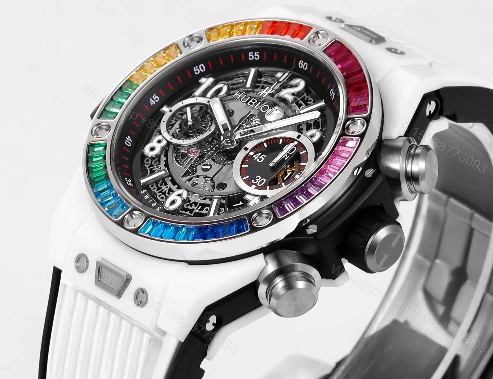 View 5 of ZF Factory Hublot Big Bang Unico Rainbow Ceramic Watch