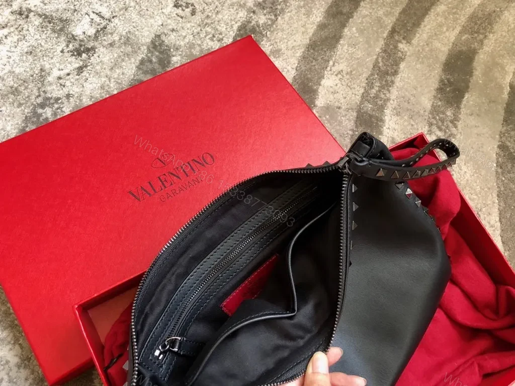 View 9 of Valentino Rockstud Leather Clutch: Day-to-Night Elegance