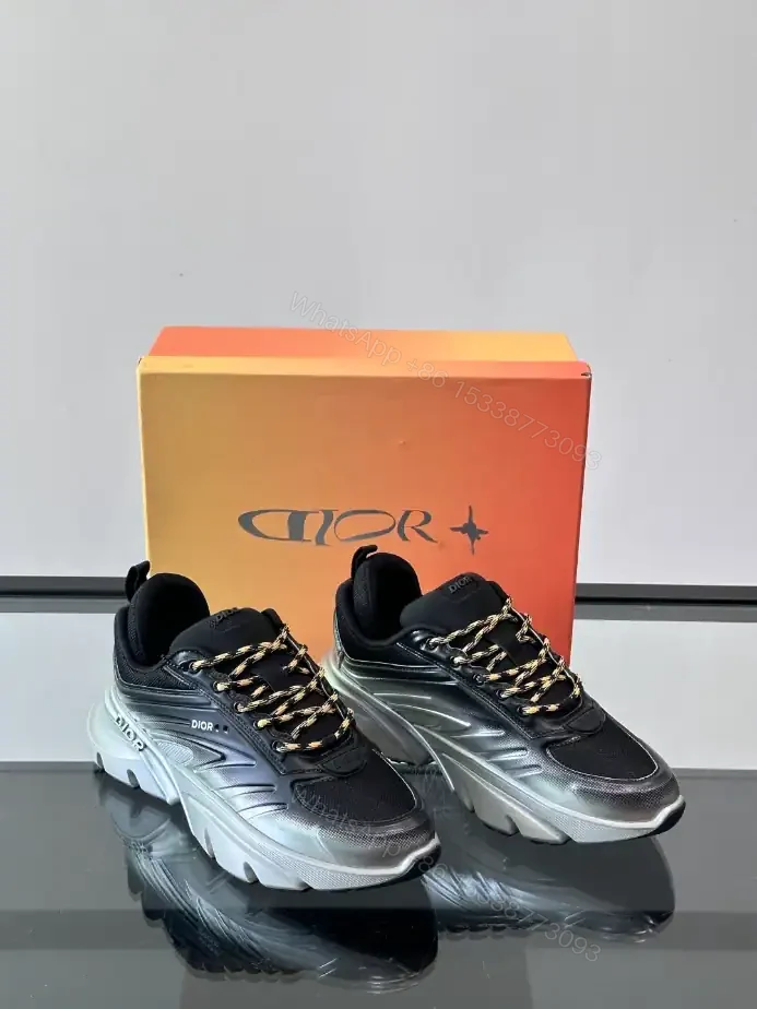 View 2 of DIOR B44 BLADE SNEAKERS GRADIENT BLACK AND SILVER-TONE – CD211