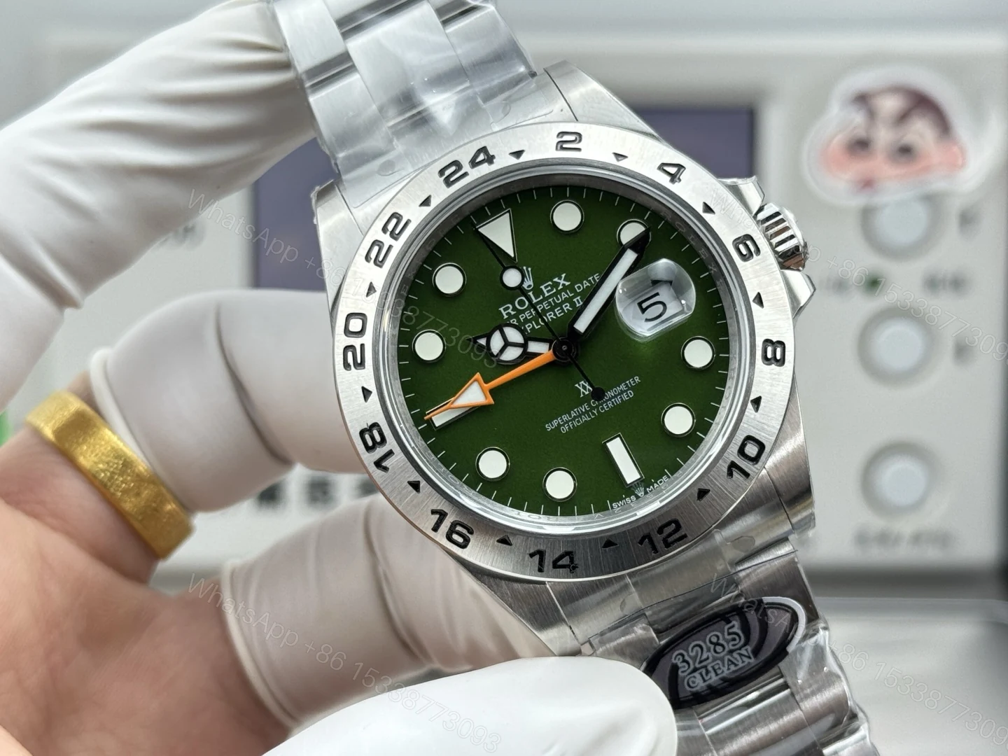 ROLEX 高仿 男款 Explorer II 綠面GMT探險者腕錶 戶外運動風 — view 1