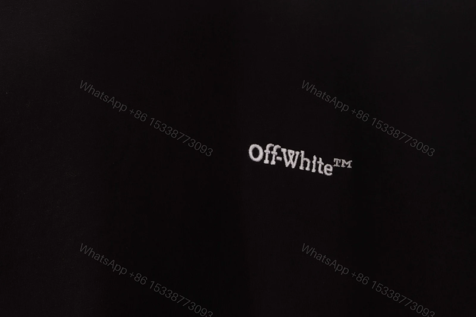 View 4 of Off-White Embroidered Arrow Black T-Shirt
