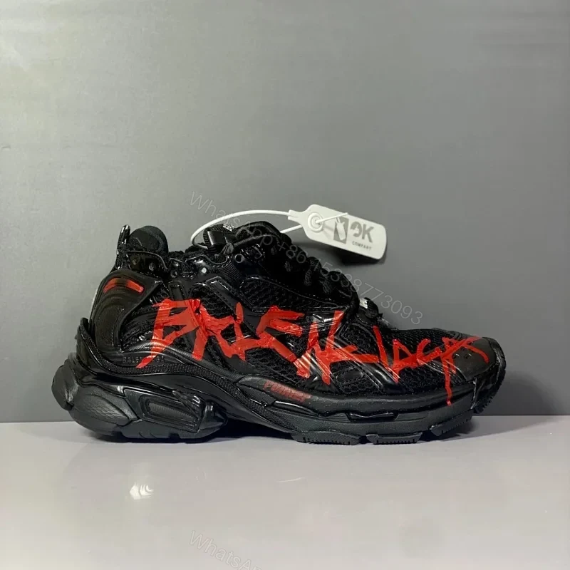 Balenciaga Runner Graffiti Black Red — view 1
