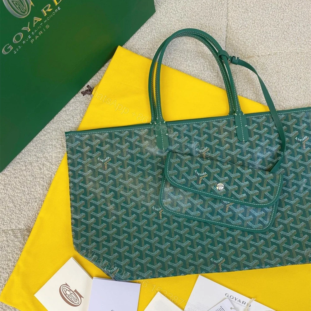 View 2 of 高仿Goyard*STLOUIA滿印Tote購物袋綠色中號免檢版