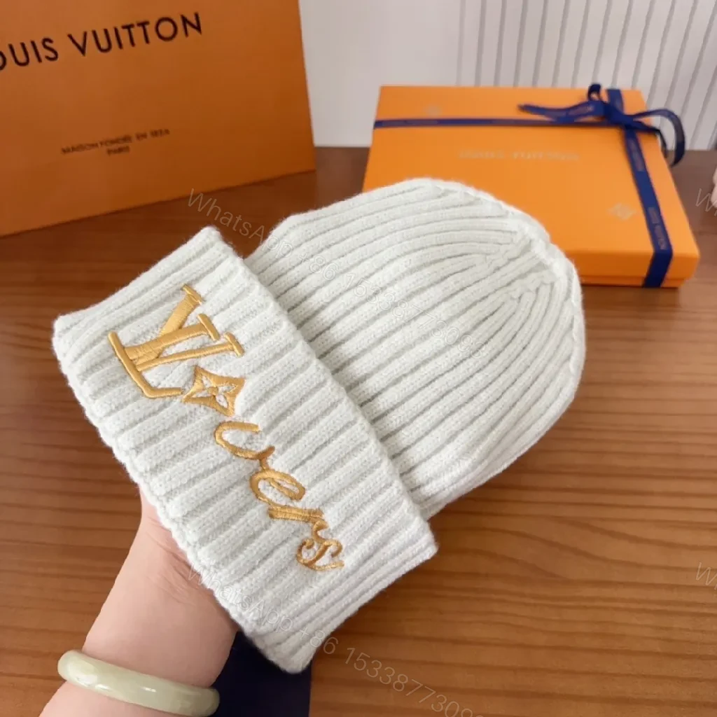 View 2 of Chunky Knit Beanie: Lux Monogram Accent Warmth Cap