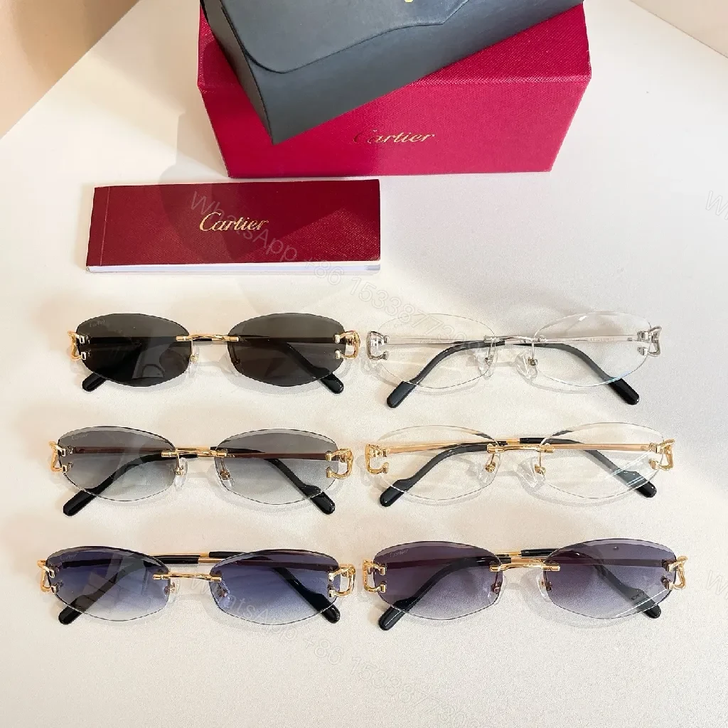 View 4 of Magenta Cart-Inspired Case + Rimless Glasses Set