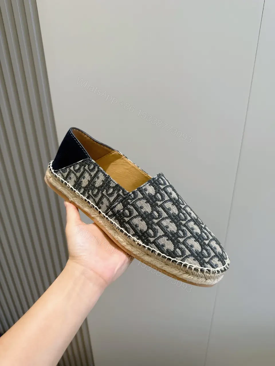 View 10 of Monogram Jacquard Espadrille Slip-Ons: Subtle Luxe Comfort