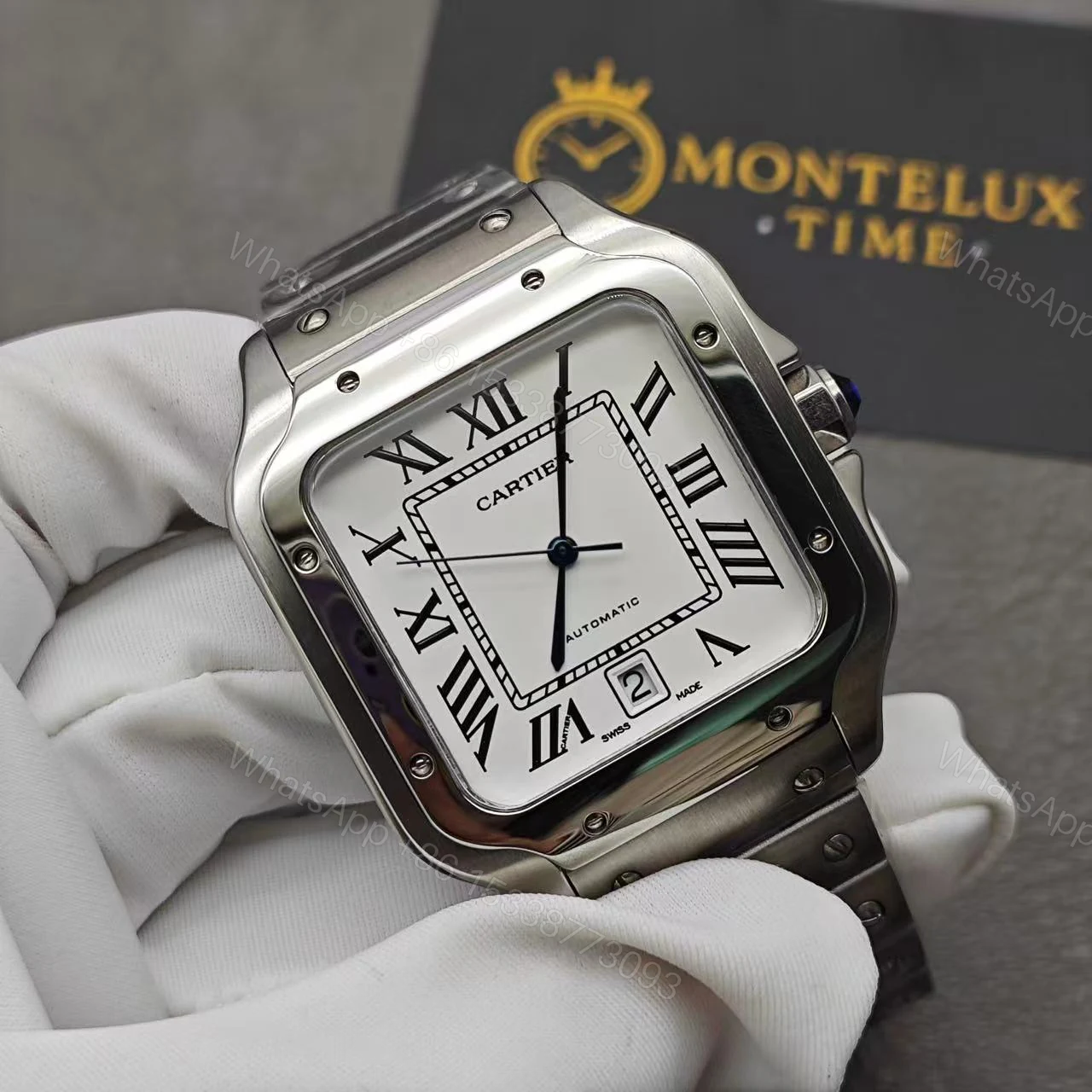 View 11 of Cartier Santos Date Swiss Made Replica W20060D6