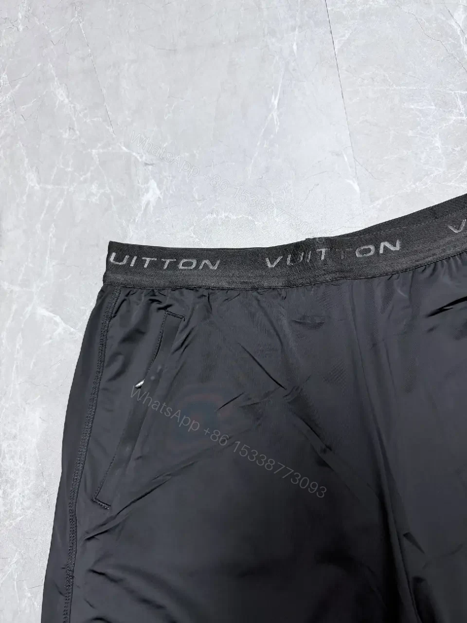 View 9 of Sporty Luxe Black Shorts with Subtle Luxury Details