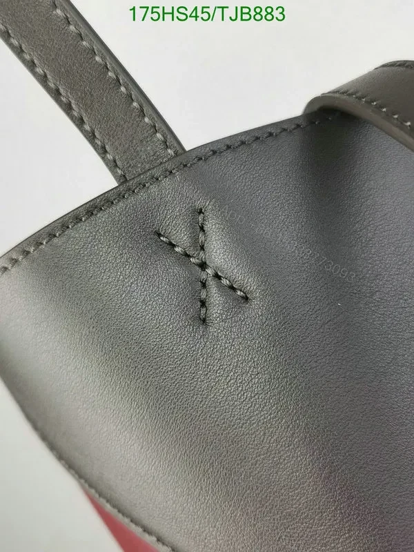 View 8 of Loewe Puzzle Fold Tote in Chocolate/Burgundy Shiny Calfskin DD9633