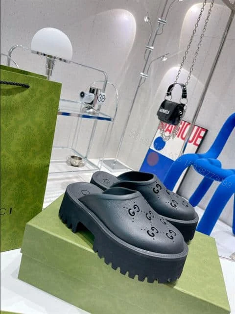 View 2 of GUCCI WONMEN’S PLATFORM PERFORATED G SANDAL – SDG013