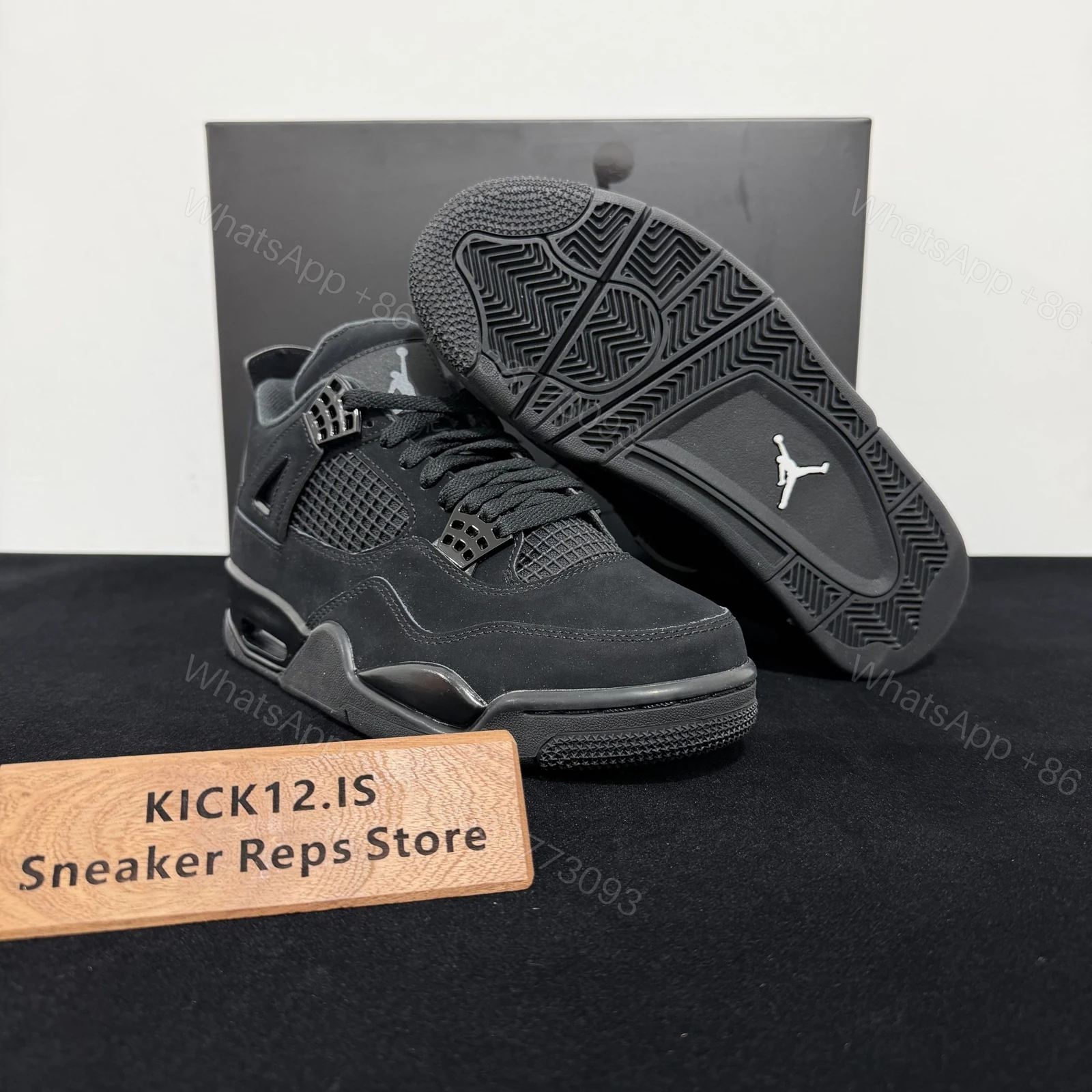 View 3 of Air Jordan 4 Retro Black Cats Reps