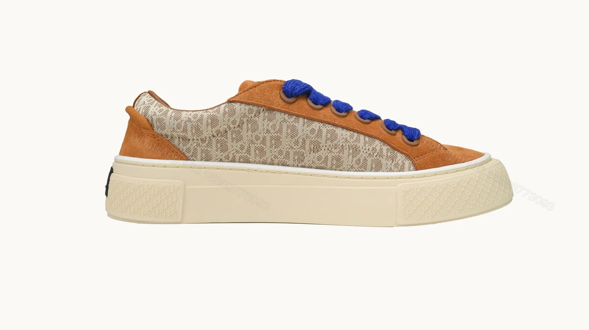 View 5 of Dior B33 Sneakers Release Brown Blue 3SN272 ZIR1 6536