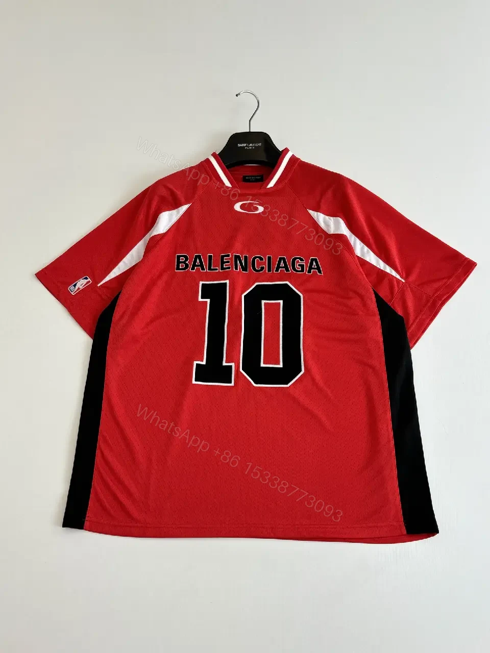 View 7 of Bold Red Jersey: Luxe Streetwear Comfort Jersey