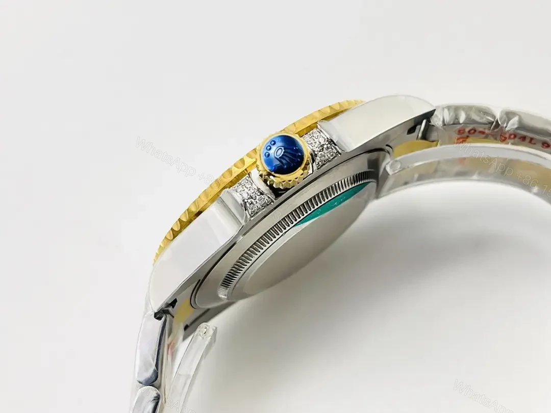 View 4 of Rolex Submariner Two Tone Paved Diamond Oyster Bracelet Case 40mm RLX-SUB-TT-PAV-DIA40-OYS