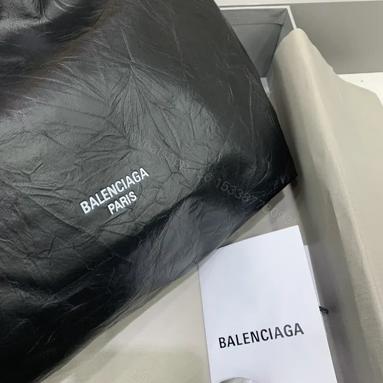 View 7 of Gold Chain Edge Chic Bag: Balenciaga-Inspired Drawstring"