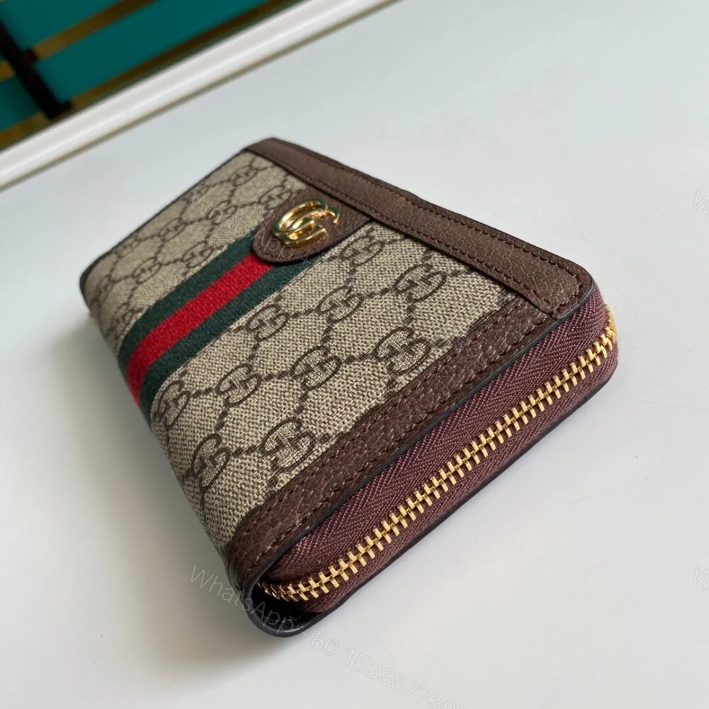 View 4 of Gucci Ophidia Zip Around Wallet Brown 19Cm 523154 96IWG 8745