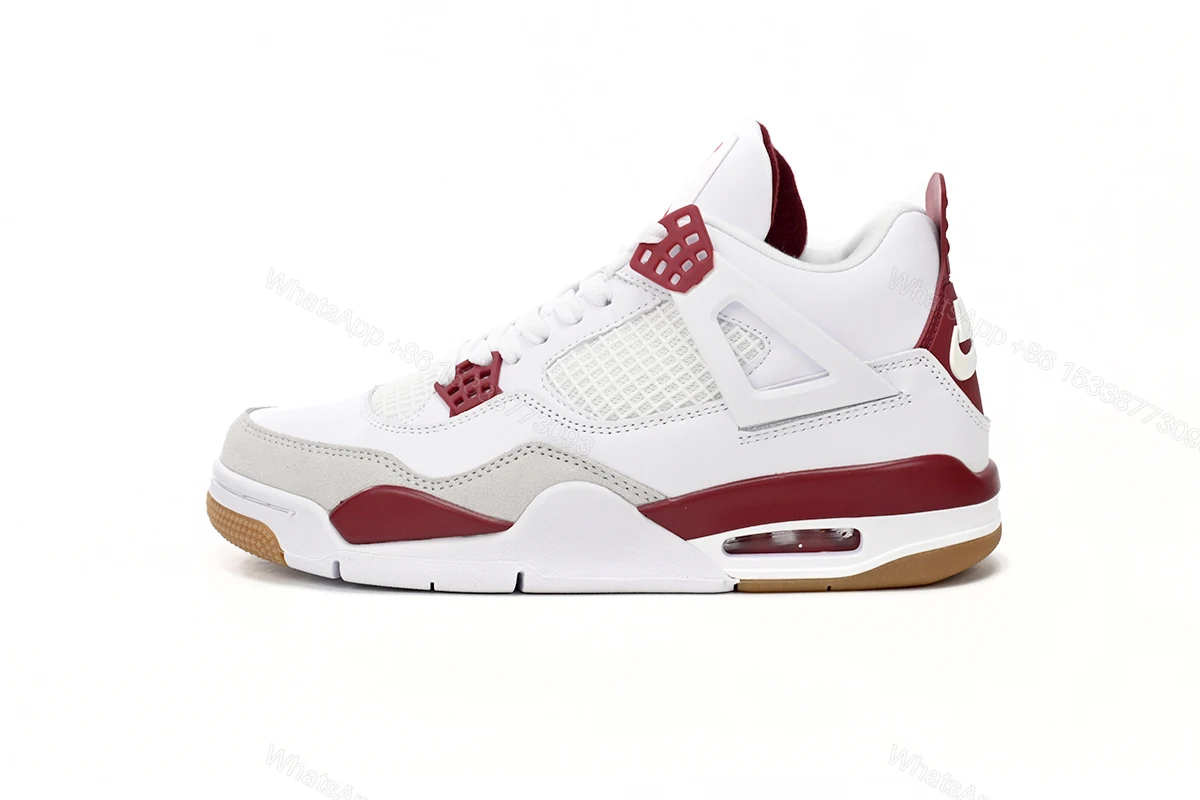 View 10 of Nike SB x Air Jordan 4 White Red DR5415-160 (Top Quality)