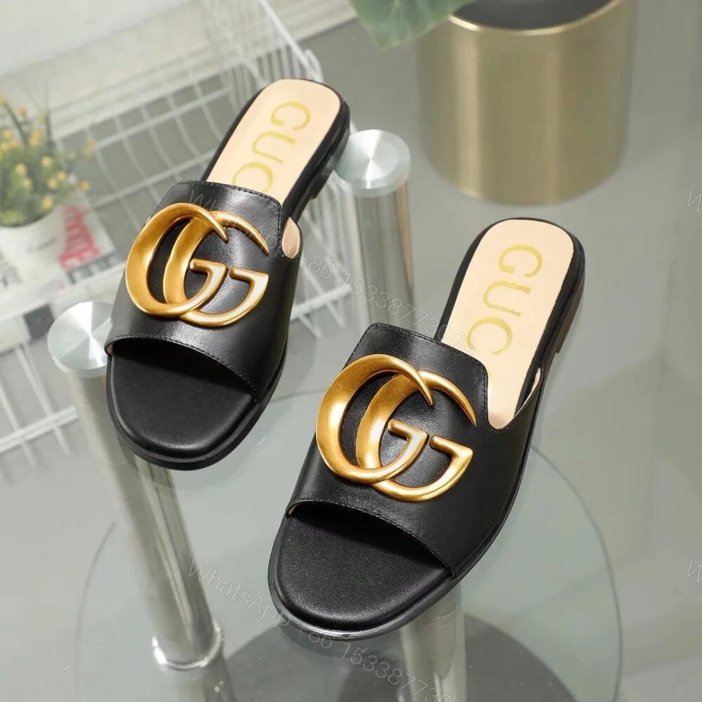 View 2 of Gucci Princetown GG Slippers Black