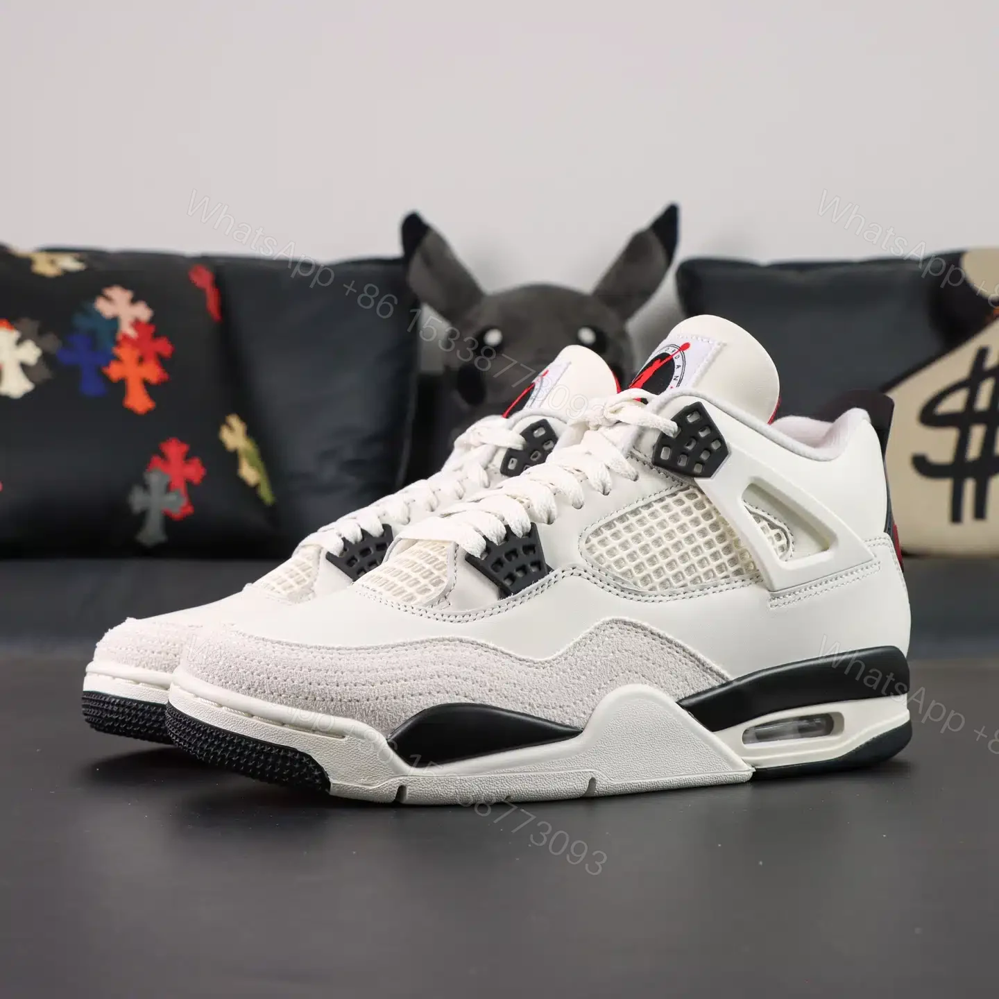 View 8 of Air Jordan 4 “Flight Club” Sail/Black-University Red 2026