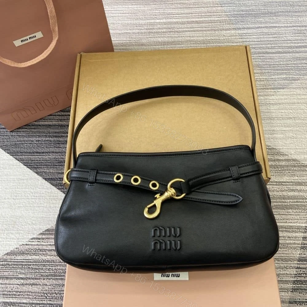 View 2 of MIUMIU AVENTURE NAPPA BAG BLACK 33CM