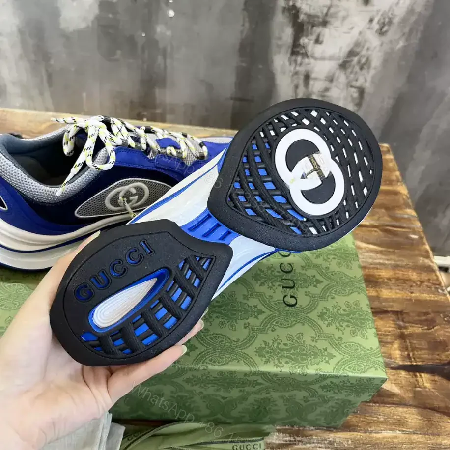 View 4 of GUCCI RUN TRAINER SNEAKERS IN BLUE – GC160