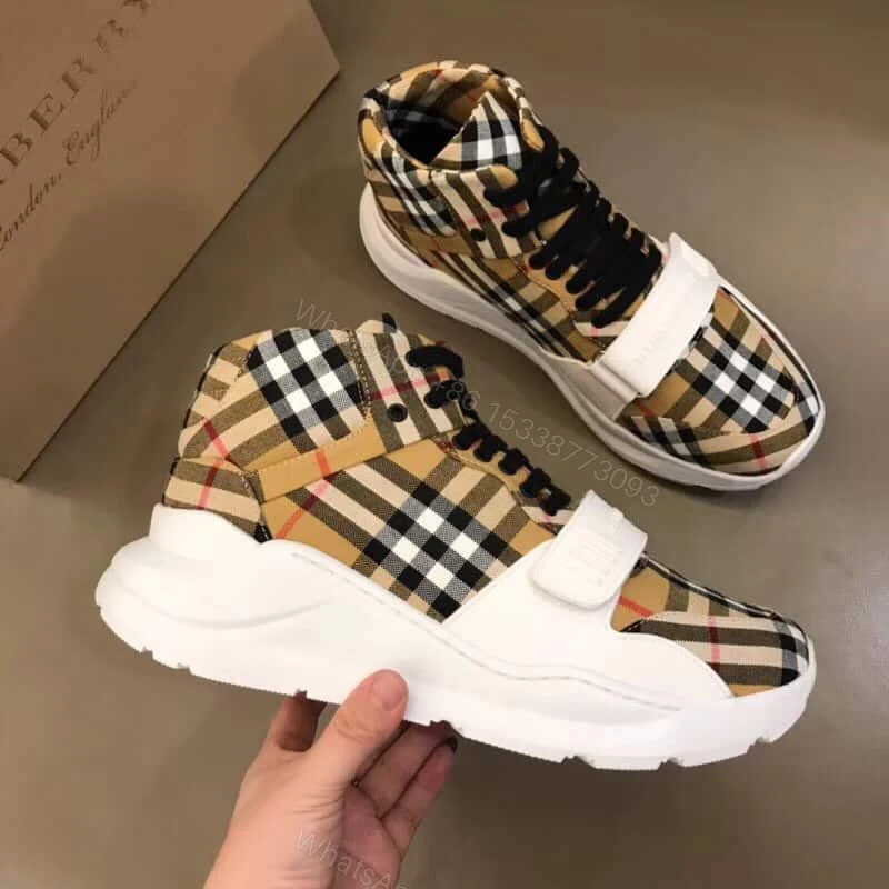View 5 of BURBERRY VINTAGE CHECK HIGH-TOP SNEAKERS – BBR2